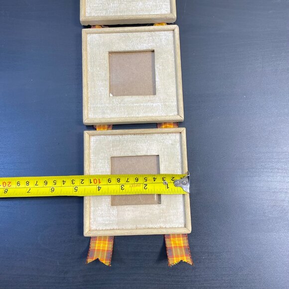 Triple Wooden Picture Frame, Wall Hanging Mirror Frame, Three Vertical Photo Fra - Picture 5 of 10
